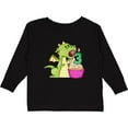 thumbnail image 3 of Inktastic Dragon Cupcake 3rd Birthday Boys or Girls Long Sleeve Toddler T-Shirt, 3 of 5