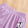 thumbnail image 4 of KPOPLK 2 Piece Toddler Baby Girl Summer Clothing Set 12 18 24 Months 2T 3T 4T 5T Animal Print Outfits Clothes Short Sleeve Crew Neck T Shirt Elastic Waist Shorts(6-9 Months,Purple), 4 of 8