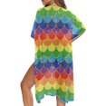 thumbnail image 5 of HELLHERO Polyester Bathing Suit Cover Up for Summer Breathable Loose Rainbow Scales, 5 of 6