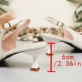 thumbnail image 6 of Viluyesy Women's Dress Shoes, Low Heels Pearls Pointed Toe Elegant Slingback Office Wedding Sandals White 8.5, 6 of 9