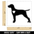 thumbnail image 2 of Hungarian Vizsla Dog with Heart Self-Inking Rubber Stamp Ink Stamper - Blue Ink - Small 1 Inch, 2 of 7