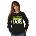 thumbnail image 4 of St Paddys Get In Your Licks Candy Owl Unisex Plus Size Sweatshirt Brisco Brands 5X, 4 of 5