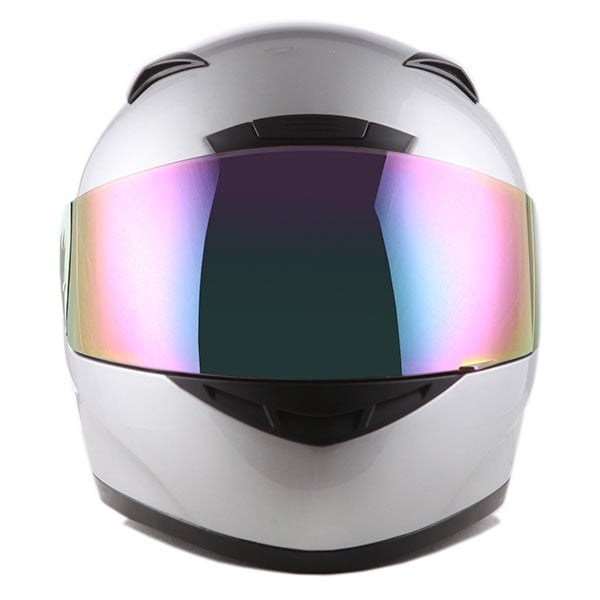 1STORM MOTORCYCLE BIKE FULL FACE HELMET BOOSTER GLOSSY SILVER - Walmart.com