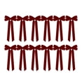 thumbnail image 1 of 12 coronas navideñas de terciopelo para puerta, decoración navideña, corona vintage. Burdeos, 1 of 9
