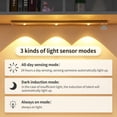 thumbnail image 3 of Simperf LED Human Body Sensing Light, Rechargeable Under Cabinet Lights, Three Color Dimming Motion Sensor Night Light, 1000mAh Battery Wireless Closet Light, 50cm, 3 of 9