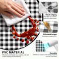 thumbnail image 4 of Flannel Backed Vinyl Round Tablecloth with Elastic Edge, Fits 45"-56" Tables, Heavy Duty Wipeable Table Cover for Picnic Patio, Black White, 4 of 7