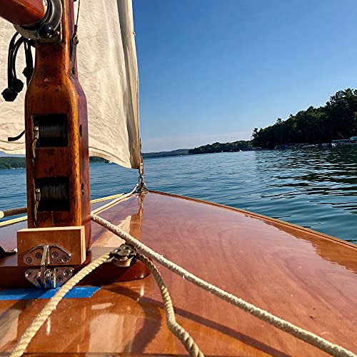 TotalBoat Gleam Vernis Marin Spar, Fini Lustré et Satiné en Polyuréthane pour Bois, Bateaux et Meubles d'Extérieur (Pinte Satinée à Faible Brillance)