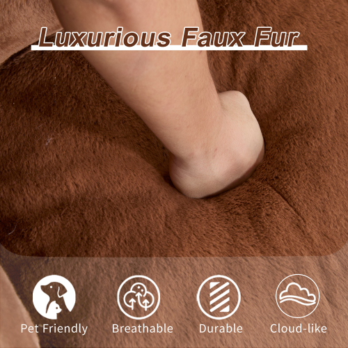 MOONMISS Giant Bean Bag Chair, No Assembly Required, Ultra-Soft Plush Lounge Chair with Two Pillows, Suitable for Living Room or Bedroom, Brown