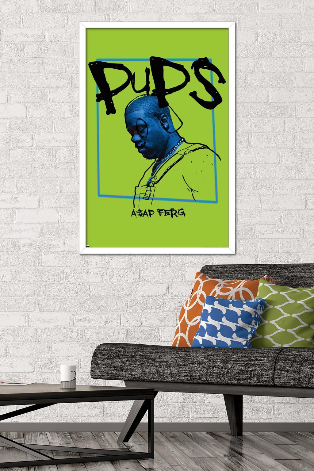 A$AP Ferg - Pups Wall Poster, 22.375" x 34", Framed