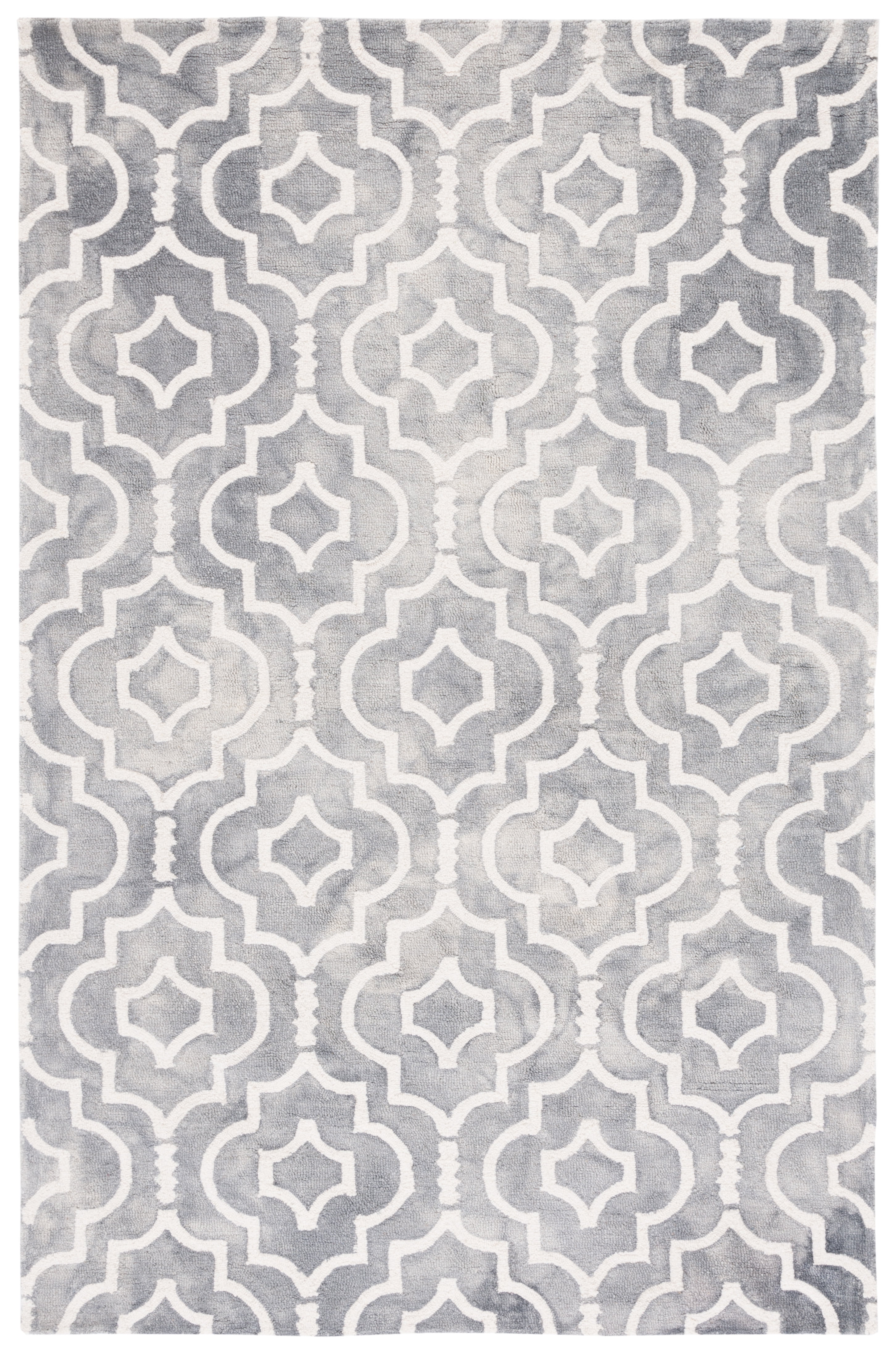 Safavieh Dip Dye Lairos Distressed Wool Area Rug, Gray/Ivory, 6' x 9'