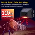 thumbnail image 4 of Riwcyla Motion Sensor Solar 110dB Loud Siren Strobe with RF433MHz Remote Controller IP65 Waterproof Rechargeable for Farm Villa Yard Barn Warehouse, 4 of 6
