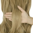 thumbnail image 5 of SHCKE Secret Hair Extensions 20 Inch Invisible Light Ash Blonde & Bleach Blonde Hair Extension Hidden Curly Hair Extensions with Transparent Wire Removable Secure Clips Fish Line Extensions, 5 of 6