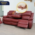 thumbnail image 7 of Lifestyle Furniture Ashland 2-Pieces Recliner PU Sofa Set in Red, 7 of 7