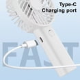 thumbnail image 3 of 3 Speed Handheld Fan Mini Handheld Fan with Phone Holder 3 Speed Usb Rechargeable Portable Outdoor Travel Fan Compact Lightweight Personal for Summer, 3 of 6