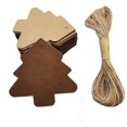 thumbnail image 2 of (Brown-Christmas Tree) 50 pcs Christmas Tree Tags Kraft Paper Hanging Ornament Gift Tags Parcel Tags Luggage Label, 2 of 5