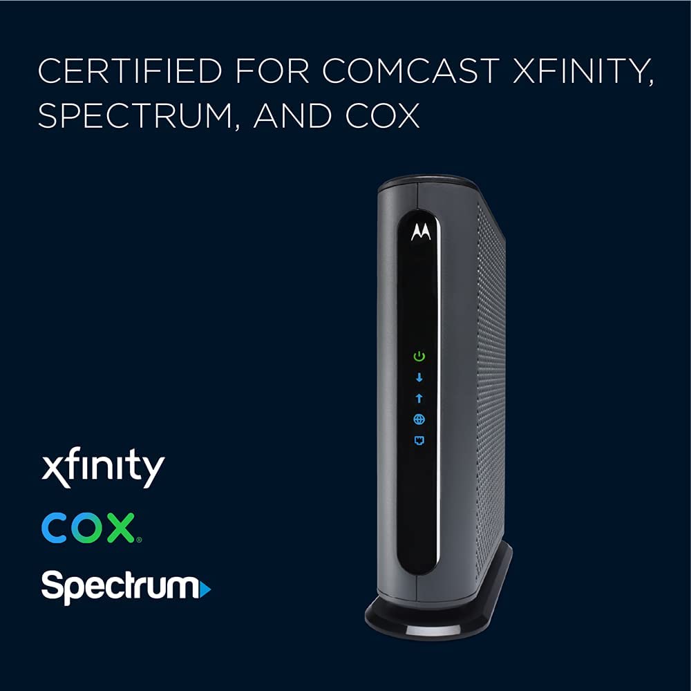 Motorola MB8600 DOCSIS 3.1 Ultra-High Speed Cable Modem | Approved for Xfinity by Comcast, Spectrum, Cox | Supports Cable Plans up to 1000 Mbps - image 4 of 10