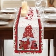 thumbnail image 3 of Table Runners 72 Inches Long Dress Scarves, Valentine's Day Farmhouse Kitchen Table Runner, Coffee Tablerunners, Roses Love Heart Gnomes Romantic 14x72 Inch, 3 of 9