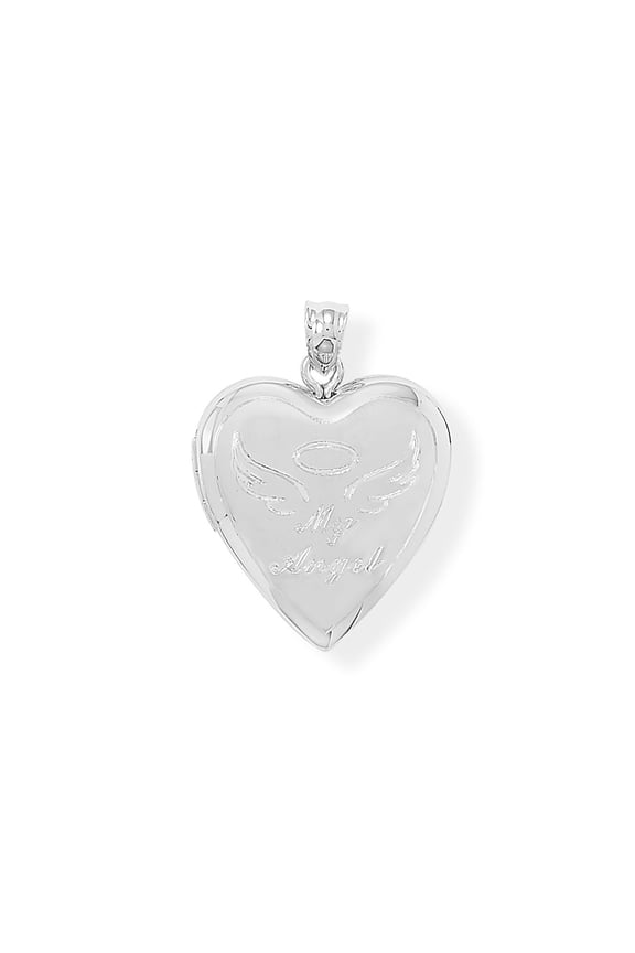 .925 Sterling Silver My Angel Memory Keeper Locket Women's Pendant