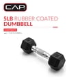 thumbnail image 3 of CAP Barbell, 5lb Rubber Hex Dumbbell, Single, 3 of 9