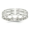 thumbnail image 1 of SS 7mm Polished Fancy Band Size 11 in Sterling Silver, 1 of 3