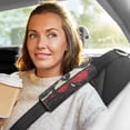 thumbnail image 6 of WOBOGO Red and White Mask Seat Belt Cover 2 Piece Soft Comfort Driving Shoulder Pad Suitable for All Cars and Backpacks, 6 of 8