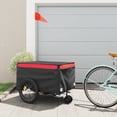 thumbnail image 1 of vidaXL Bike Trailer Black and Red 45 kg Iron, 1 of 5