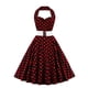 thumbnail image 1 of Vestidos Para Mujer Vestidos Casuales Sin Mangas Cuello Redondo Retro Estampado de Lunares Cinturón de Cintura Alta Cuello Halter Vestido Sin Espalda Odeerbi ODB149614, 1 of 8
