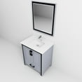 thumbnail image 3 of 30 In. W X 22 D Dark Grey Vanity For Bathroom, Marble Top, Faucet Included, 28 Mirror - And Breathable Cultured Faucet, To Scuffs, 3 of 7