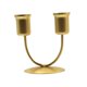 thumbnail image 4 of Candelabro para velas de pilar, soportes decorativos para velas, candelabro de adorno de hierro de 2 brazos para decoración de banquetes de fiesta Oro pequeño Macarena Candelero, 4 of 8