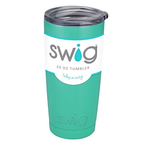 Swig 20 oz Turquoise Tumbler - Insulated, BPA-Free, Double-Walled, Leak-Proof