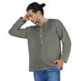 thumbnail image 4 of Atasi KurtaForMen Indiens T-Shirts à Manches Longues Unis Col Rond T-Shirt Ethnique, 4 of 7