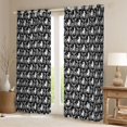 thumbnail image 2 of Feelyou Women Mandala Damask Blackout Curtains Set of 2 (52x84 Each), Cat Window Curtains, 2 of 6