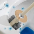 thumbnail image 4 of Household Bathroom Long Handle Toilet Brush With Base, G-shaped Toilet Brush, Sealed Cover, Long Handle, No Dead Corners Cleaning, Flexible Bristles, Anti-shedding, 4 of 9