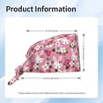 thumbnail image 5 of Salouo Rose Rabbit Print Adjustable Working Caps,1 Pcs Working Hats Elastic Scrub Hats Elastic Tie Back Hats Unisex Nurse Scrub Cap Nurse Hats ,One Size, 5 of 7