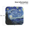 thumbnail image 2 of Naloa The Starry Night Coasters for Set of 4 - PU Leather Coasters, Coasters for Table Cup Tea Coffee Beer, Decorative for Kitchen Homedecor (Round), 2 of 6