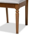 thumbnail image 3 of Bowery Hill Upholstered Gray and Walnut Brown Dining Chair Set Rectangular Foam-Padded 37.4" Unassembled, 3 of 8