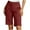 B-Wine, variant on Women Shorts Clearance under $10 Women Summer Casual Solid Color Slim Button Pocket Workwear Cropped Pants