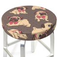 thumbnail image 3 of Fuzoiu Cut Pug Print Bar Stool Cushions, Super Breathable Round Bar Stool Covers,Seat Cushion Round- One Cushion Only-13 inch, 3 of 7