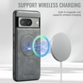 thumbnail image 2 of Magnetic Phone Case for Google Pixel 7, Classic Business Shockproof Protective Compatible with MagSafe Charging PU Leather Back Case for Men Women for Google Pixel 7 - Gray, 2 of 7