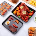 thumbnail image 2 of 2 Pcs Plateaux de Four en Acier Inoxydable Plateaux de Cuisson Plateau de Four Grille-Pain Plaque de Cuisson Poêle de Cuisine Poêle à Rôtir, 2 of 6