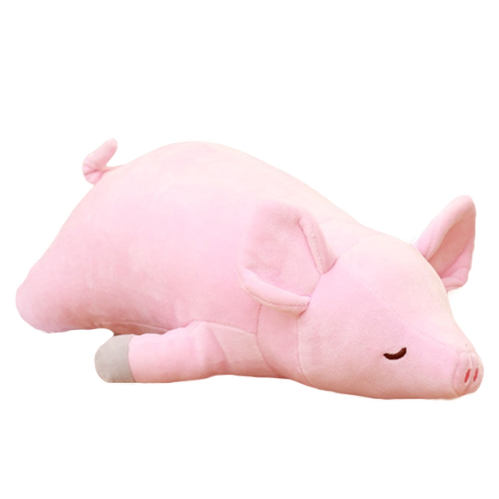 40/55cm Pink Sleepy Animal Body Pillow Cushion Plush Toys Doll Large Pig style 