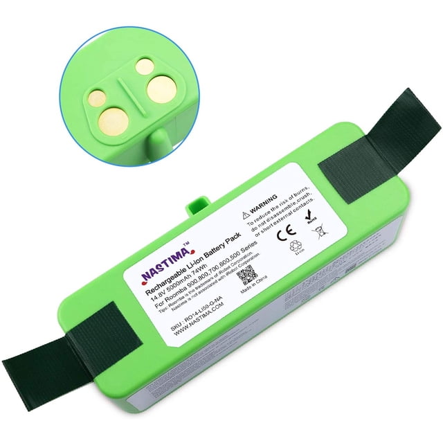 Bateria de Iones de Litio NASTIMA Upgrade 14.8V 5000mAh para iRobot Roomba 900 800 700 600 Serie