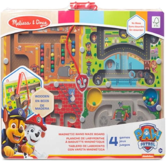 PAW Patrol Wooden 4-in-1 Magnetic Wand Maze Board