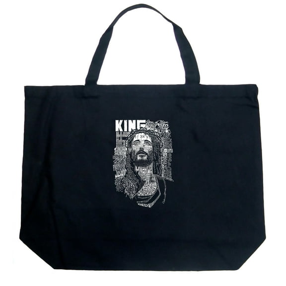 LA Pop Art Large Word Art Tote Bag - JESUS