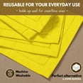 thumbnail image 4 of Native Fab Set of 4 Hemstitch Dinner Cloth Napkins 100% Cotton Reusable Soft - 18x18 - Yellow, 4 of 6
