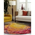 thumbnail image 4 of Unique Loom Estrella Collection Area Rug - Rome (8' Round Multi/Brown), 4 of 6