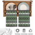 thumbnail image 5 of Green Black Boho Kitchen Towels Set of 4, Vintage Tribal Striped Southwestern Absorbent Dish Towels for Kitchen, Microfiber Hand Towel, Quick Drying Tea Towel for Cleaning Decorative Dishcloths, 5 of 7
