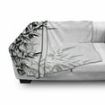 thumbnail image 3 of Bamboo Print Soft Flannel Fleece Throw Blanket, Bamboo Leaves on Clear Simple Background Organic Life Illustration, Cozy Plush for Indoor and Outdoor Use, 50" x 70", Black and White, by Ambesonne, 3 of 6