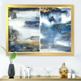 thumbnail image 3 of Designart 'Gold and Dark Blue Abstract Waves I' Modern Framed Art Print, 3 of 4