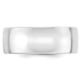 thumbnail image 2 of 10K White Gold Ring Band Wedding Comfort 8mm LTW Fit Size 14, 2 of 3